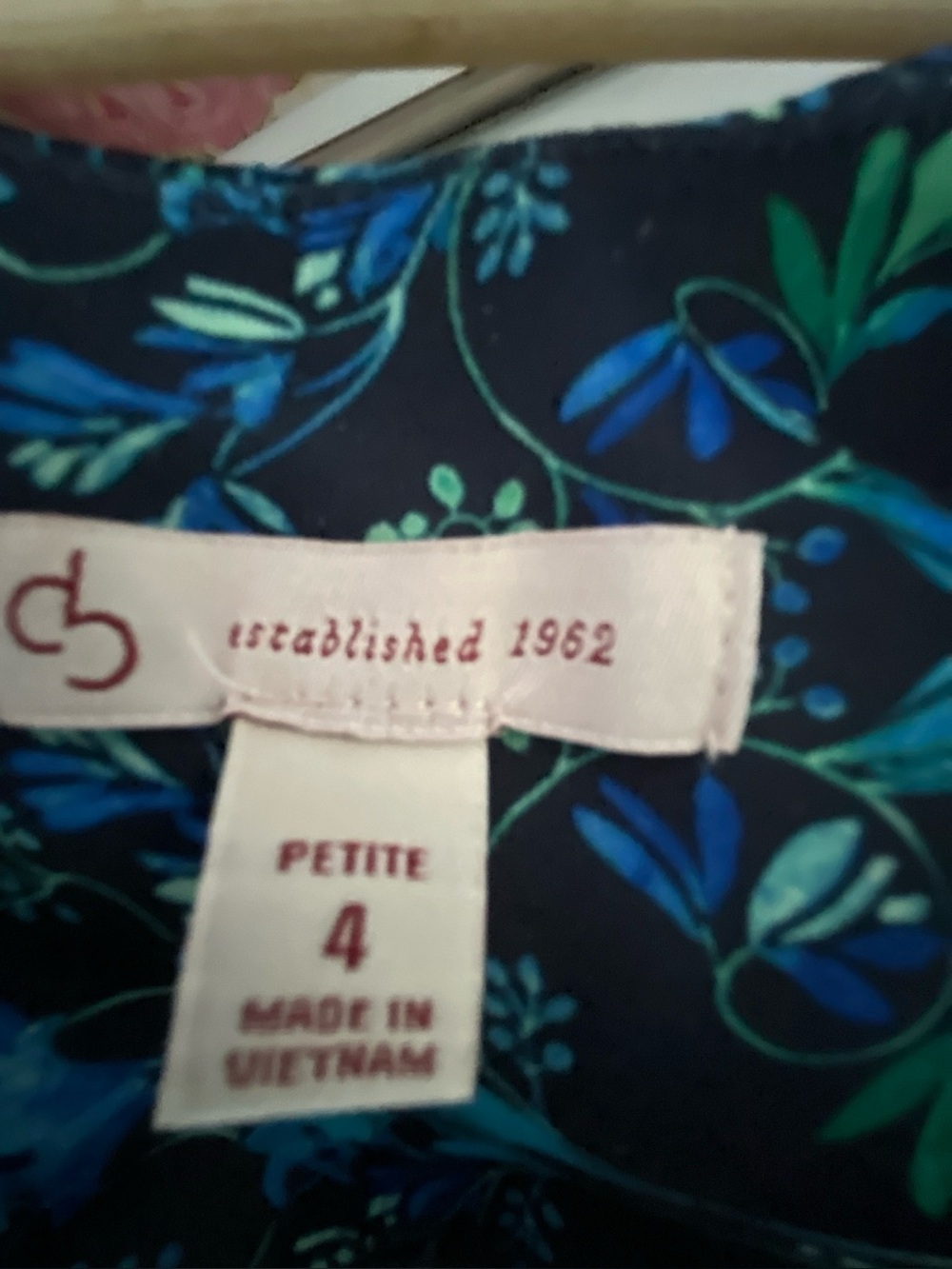 Royal and Turquoise Floral Print Casual Dress poly blend super soft size XS